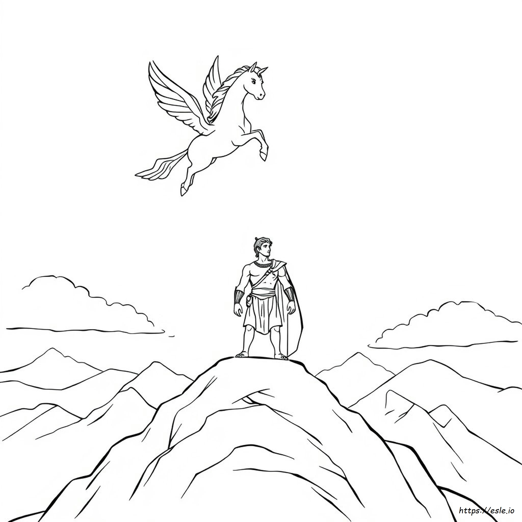 Hercules And Pegasus Coloring Pages