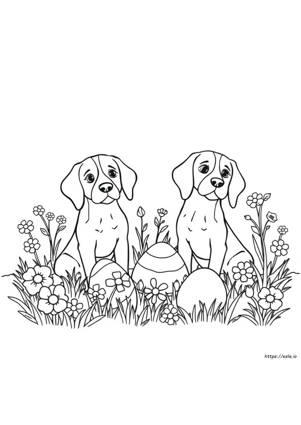 Coloriages Du Beagle De Pâques