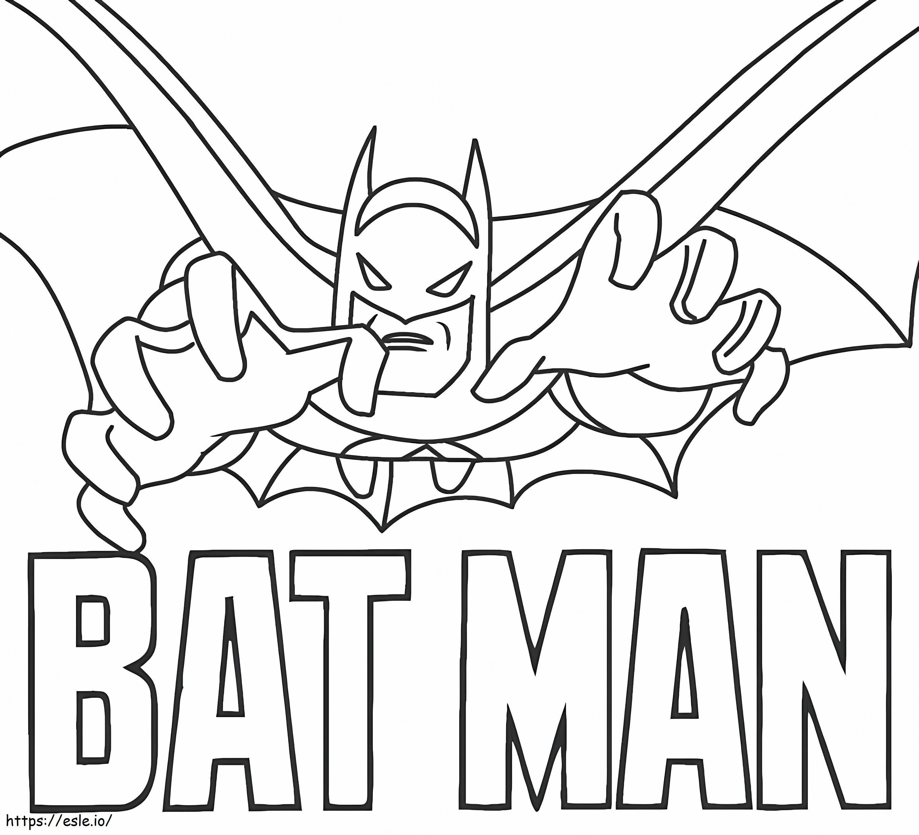 ブルース・ウェイン 別名バットマン ぬりえ - 塗り絵