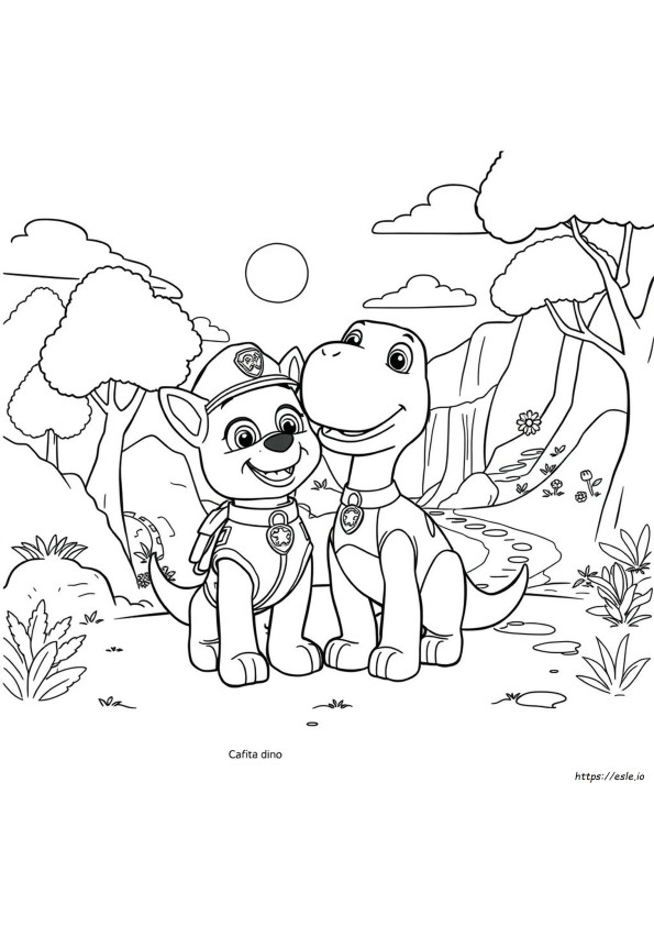 Paw Patrol Dino Coloring
