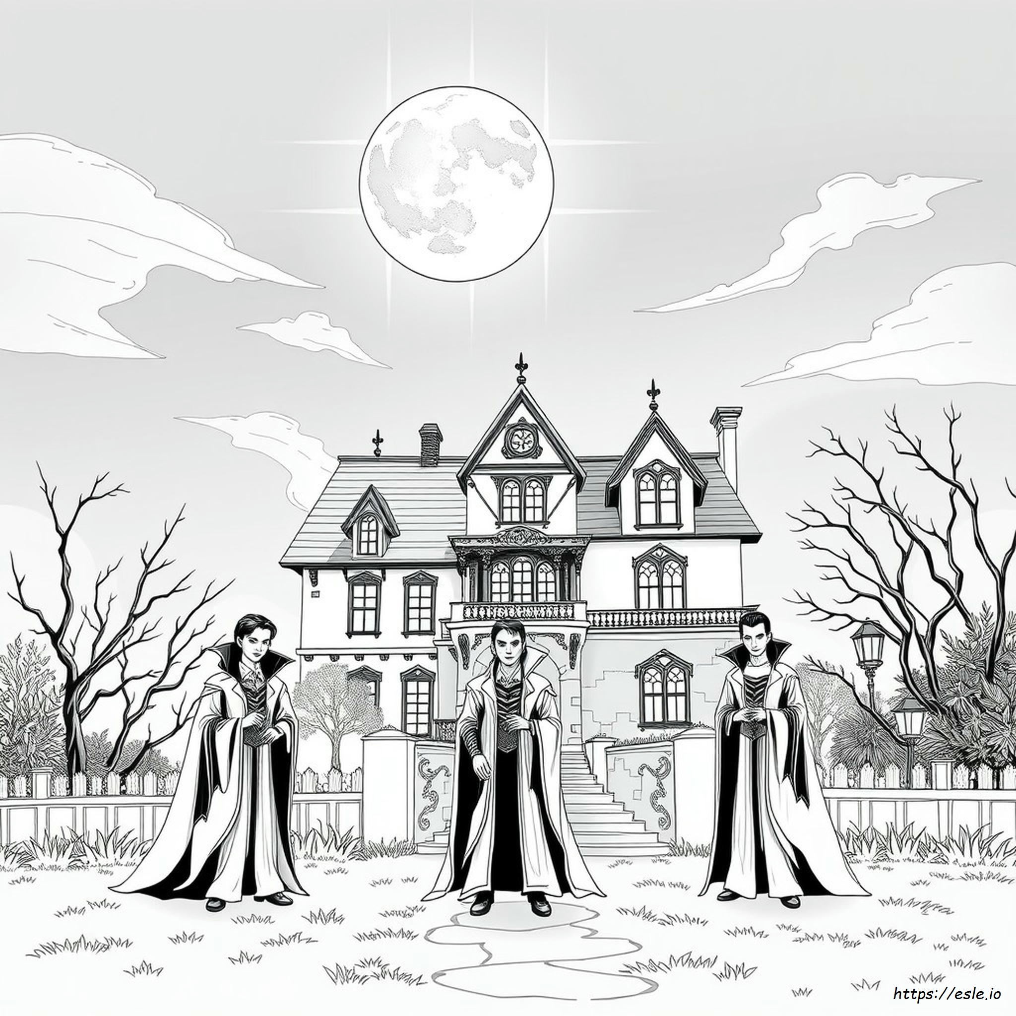Realistic Vampire Coloring Pages
