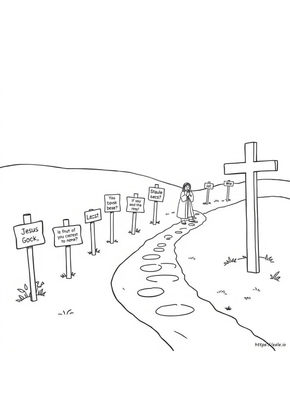 14 Stations Of The Cross Coloring Pages