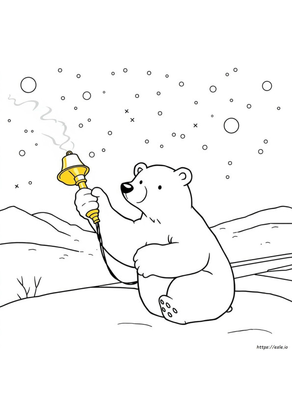 Polar Express Bell Coloring Page