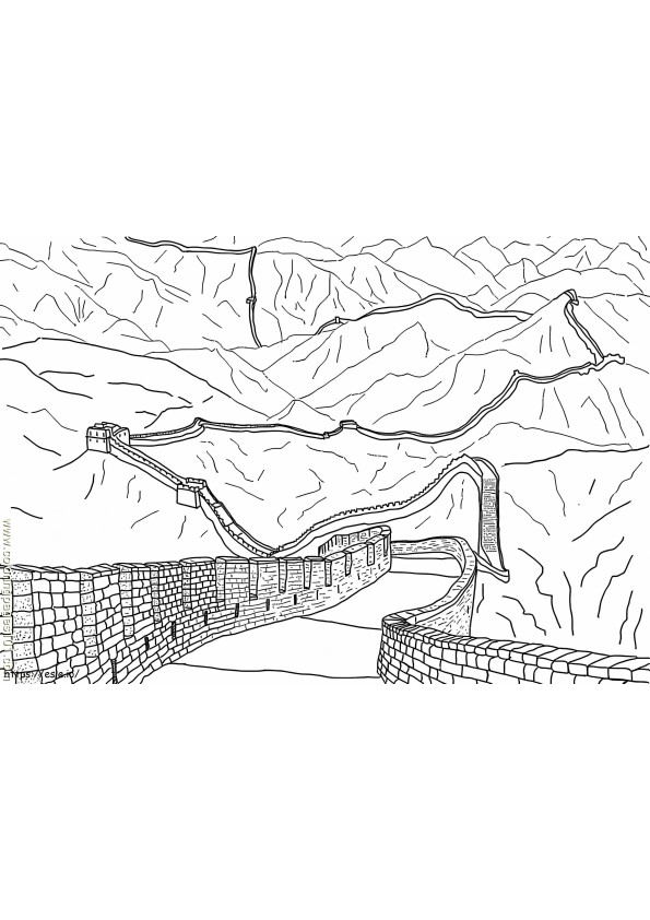 Great Wall Of China 10 coloring page
