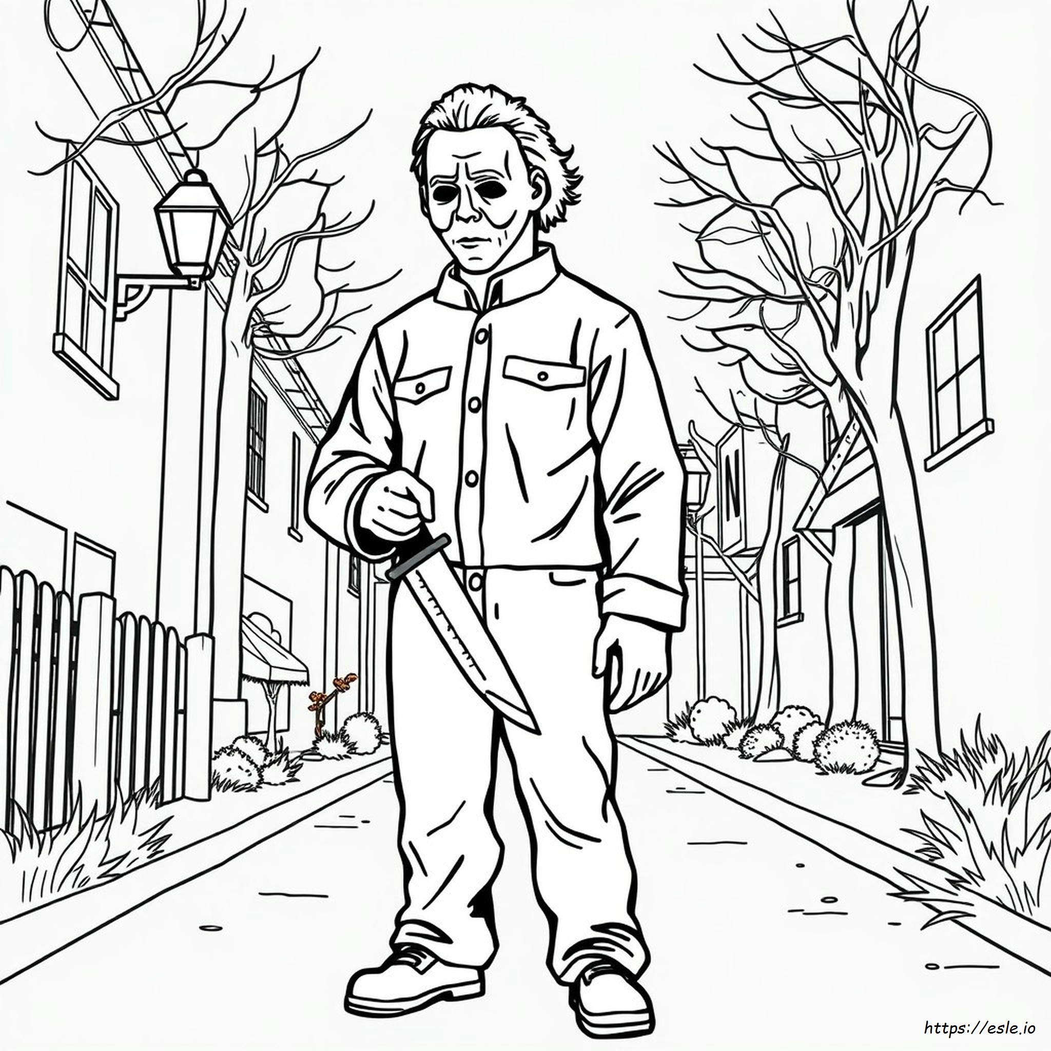 Micheal Myers Coloring Page