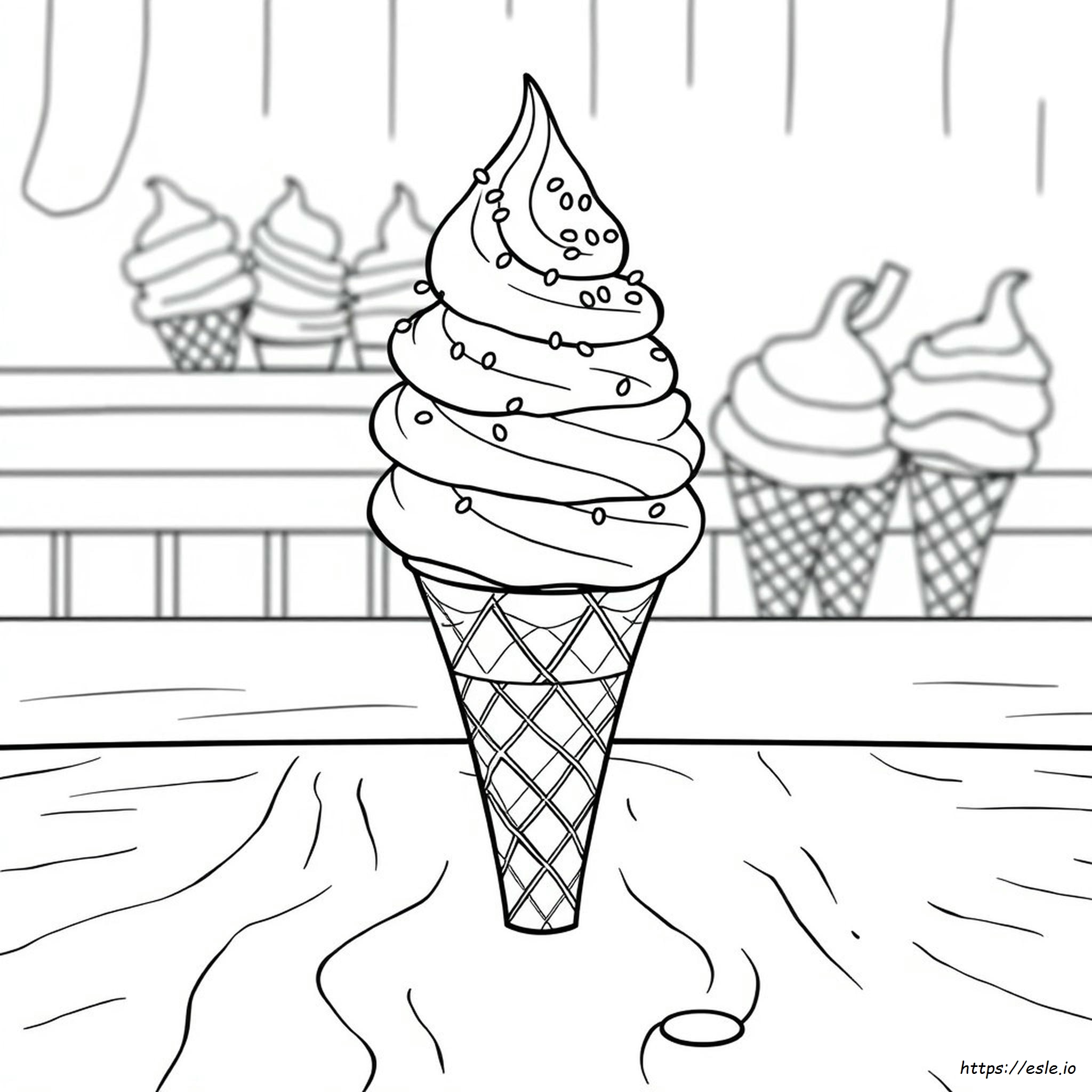 Ice Cream Print For Colouring
