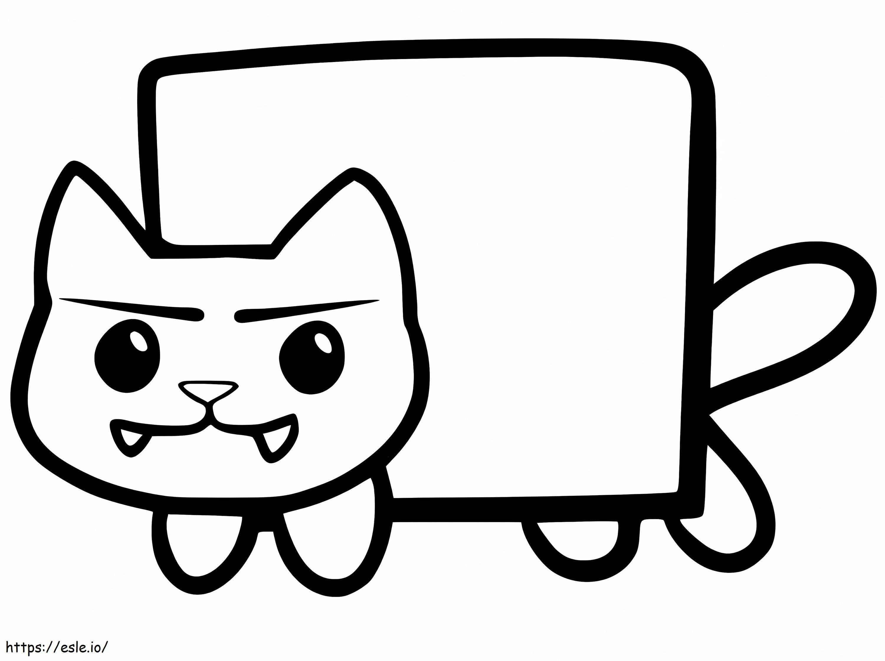 Coloriage Chat maléfique Nyan à imprimer dessin