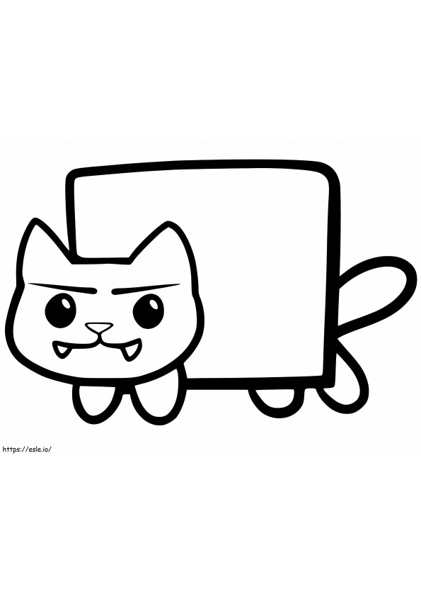 Evil Nyan Cat coloring page