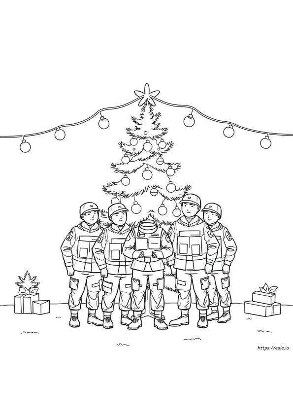 Disegni Di Natale Militari Da Colorare