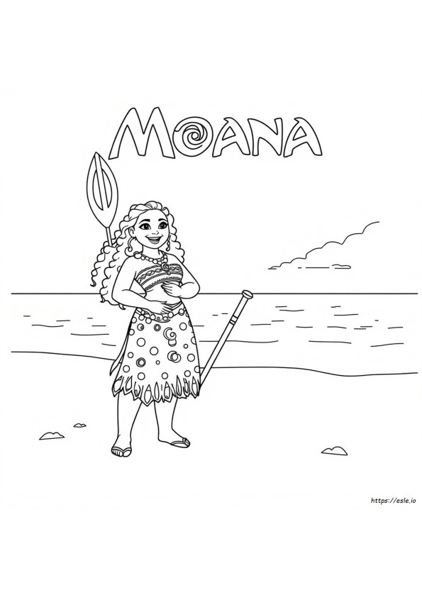 Easy Cute Moana Coloring Pages