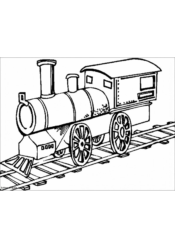 Coloriage Train antique à imprimer dessin