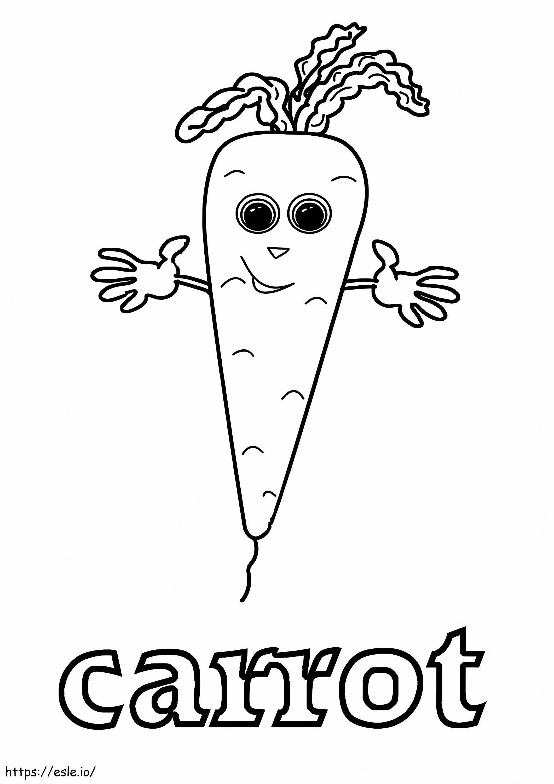 The Mr Carrot A4 coloring page