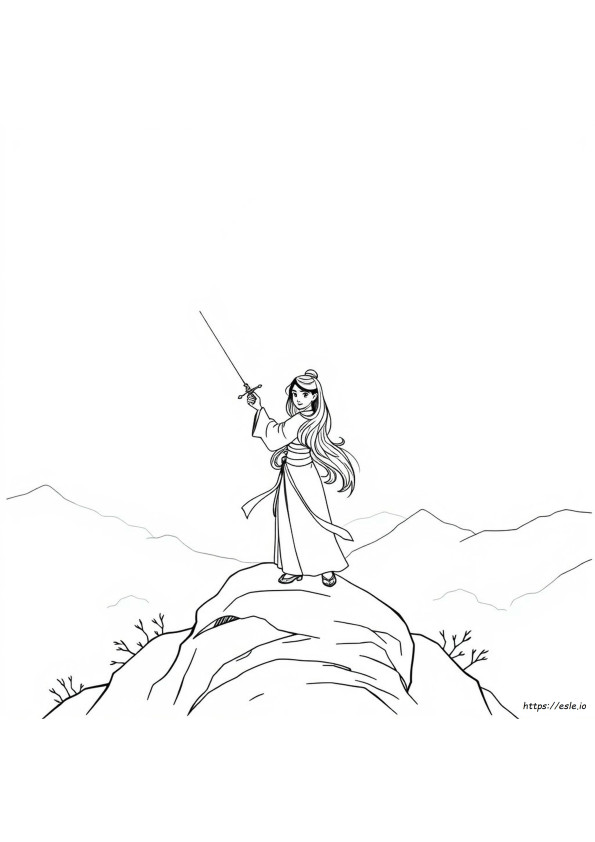 Mulan Para Colorir