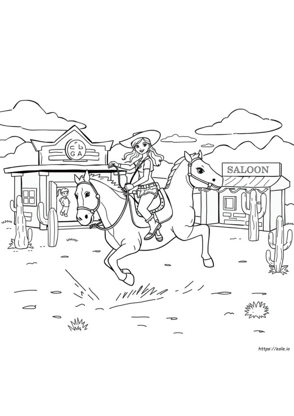 Cowgirl Da Colorare Disegni