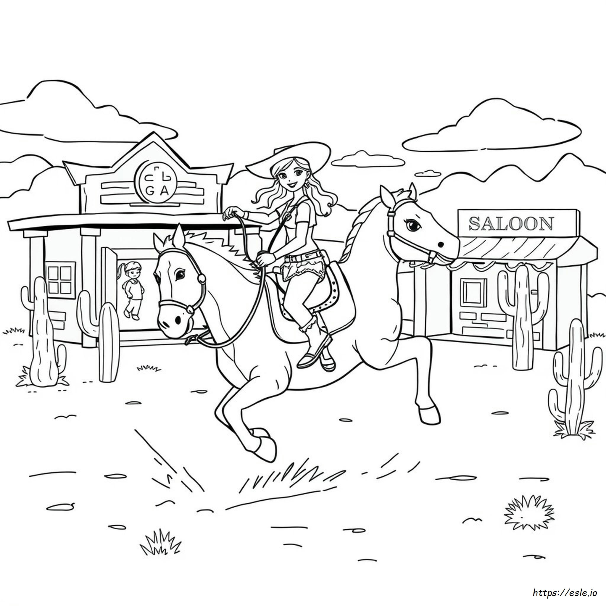 Cowgirl Coloring Pictures
