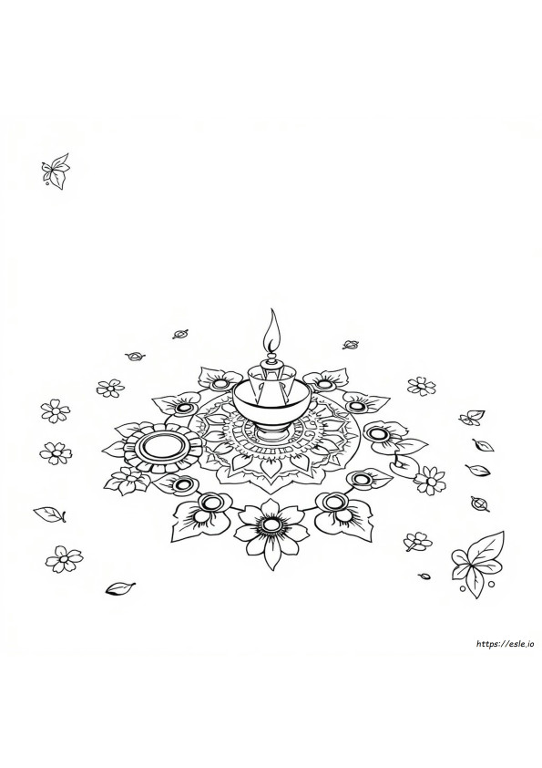 Mudah Rangoli Gambar Mewarnai
