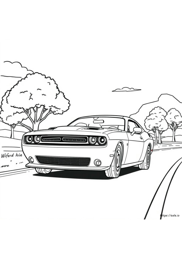 Dodge Challenger Para Colorir