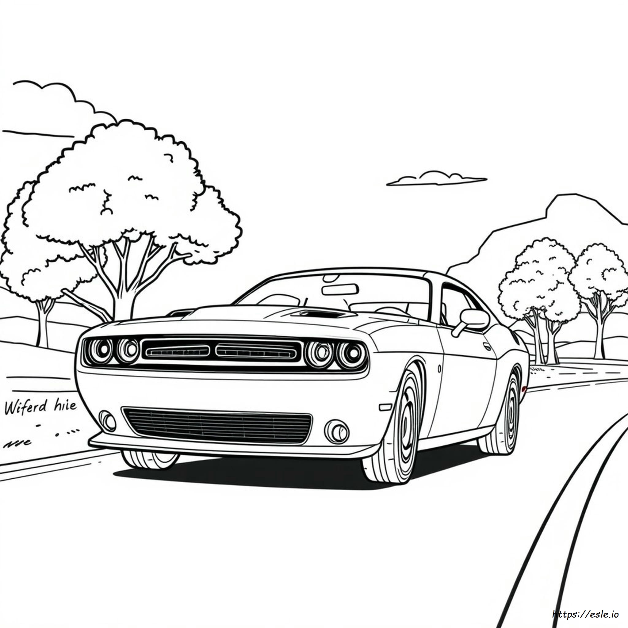 Dodge Challenger Da Colorare