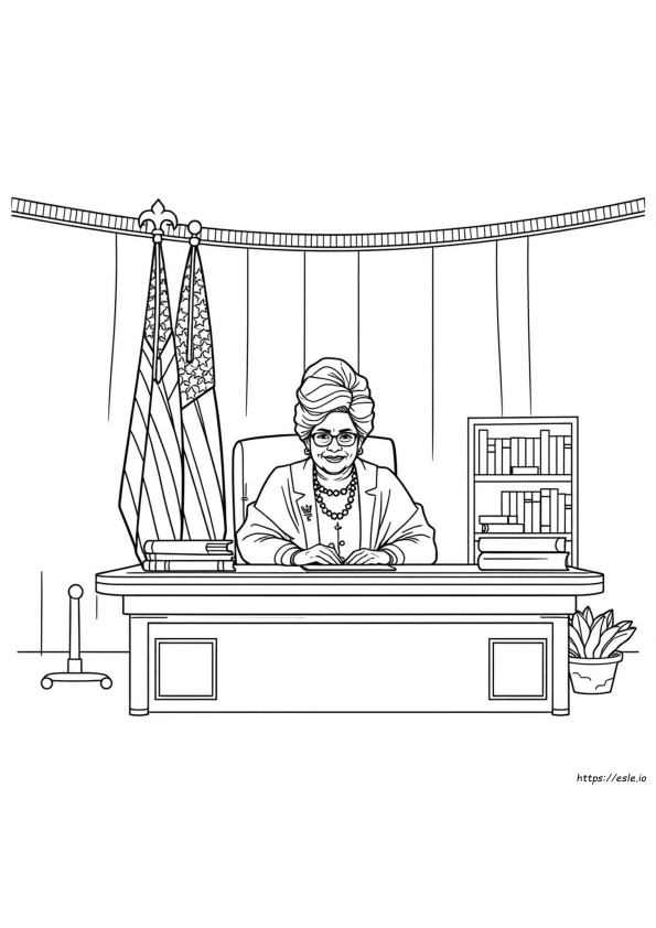 Sonia Sotomayor Coloring Page