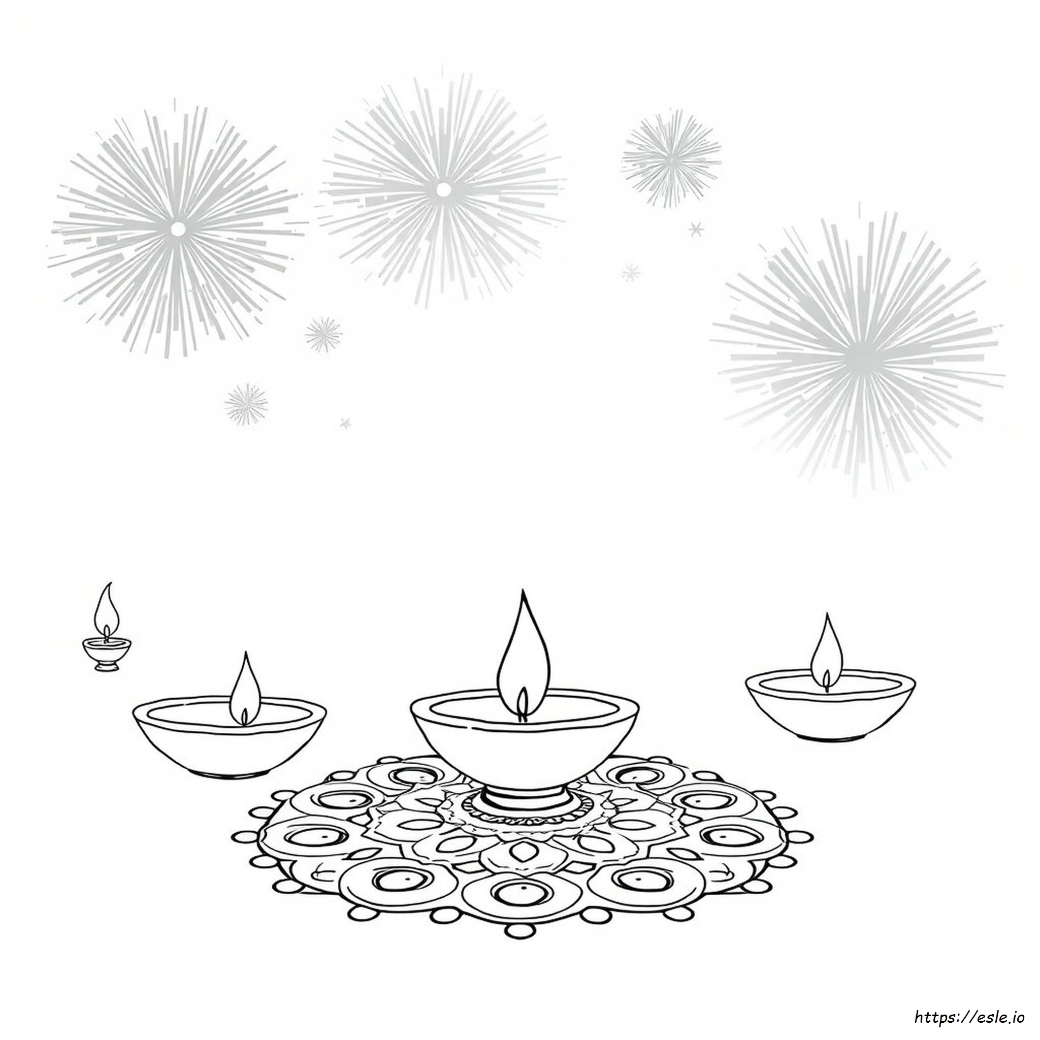 Colouring Pages For Deepavali