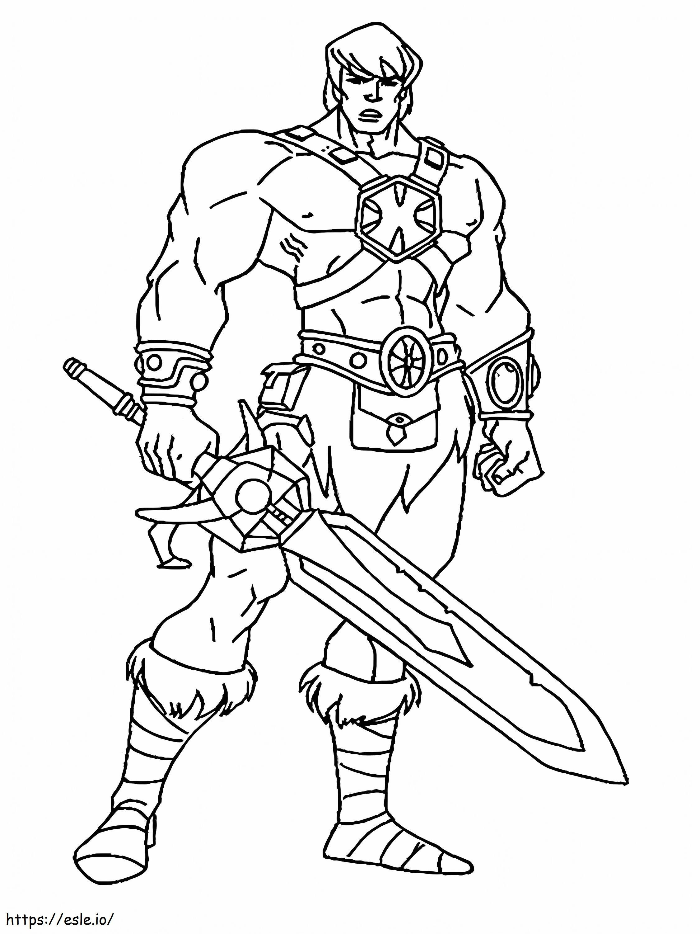 He Man With Sword coloring page