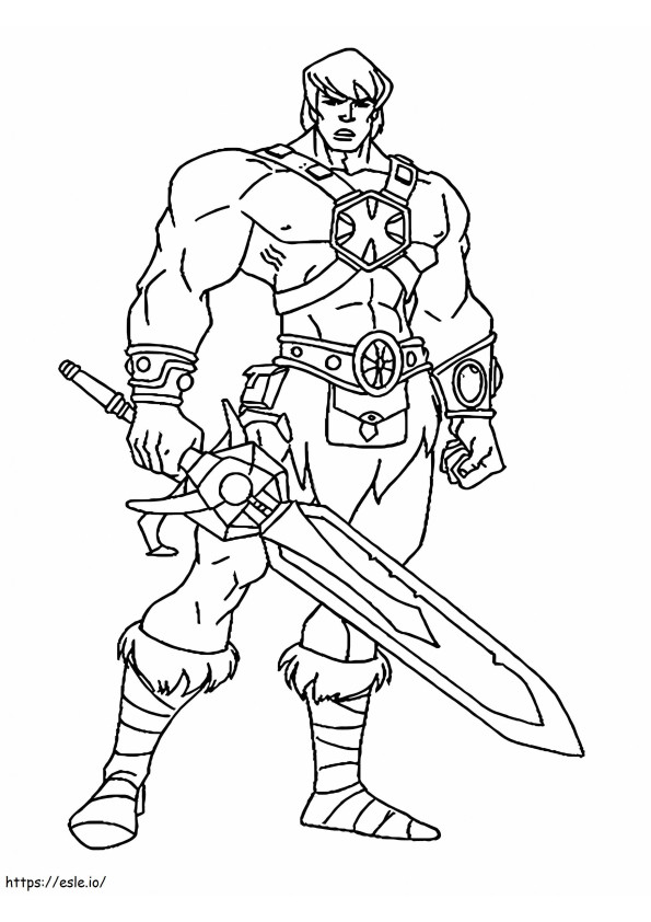 He Man With Sword coloring page