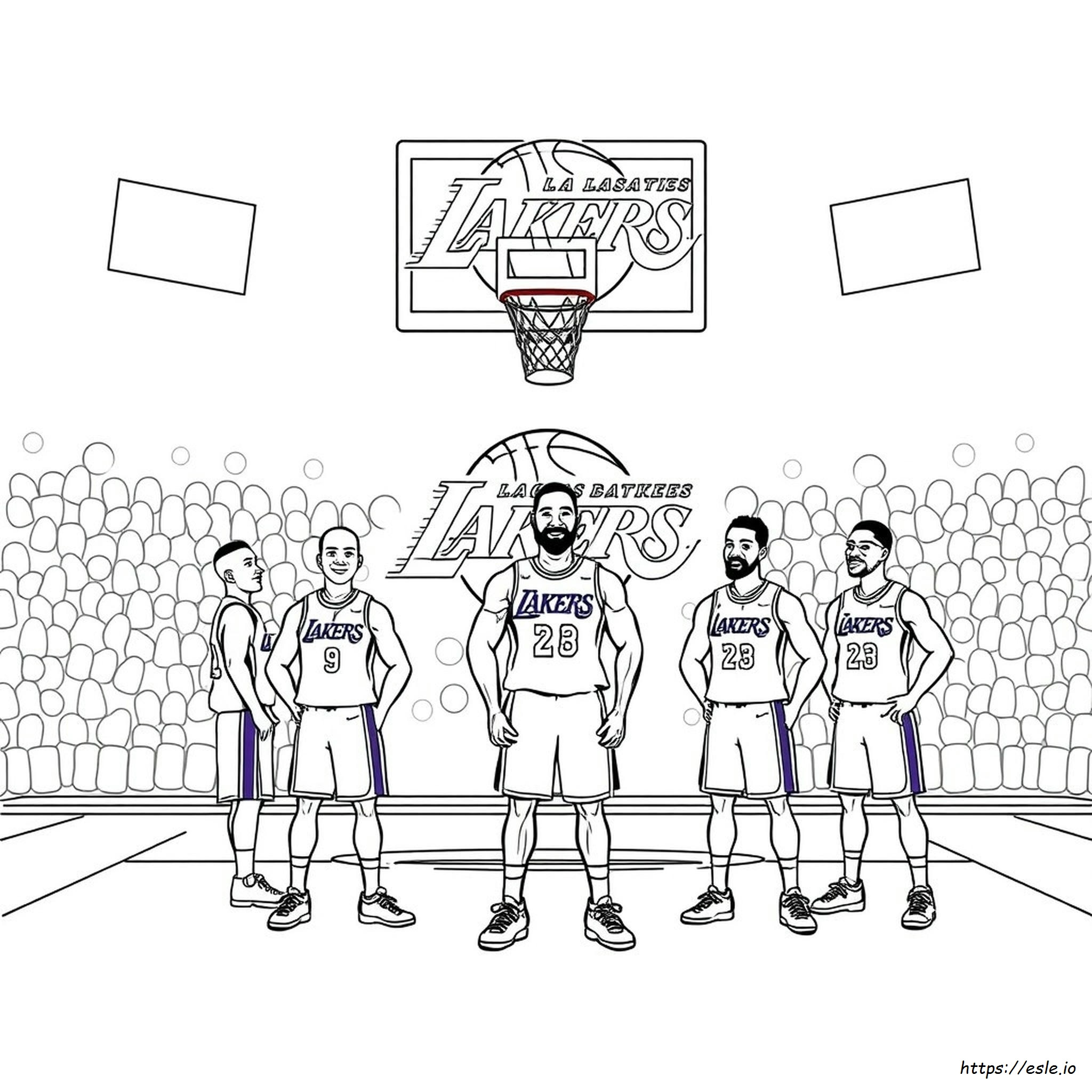 Páginas Para Colorear De Los Lakers