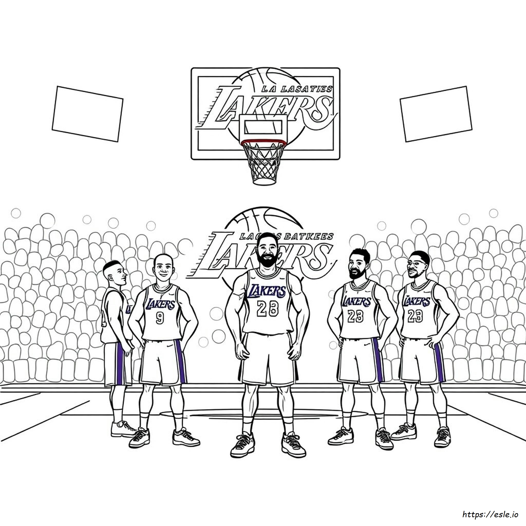 La Lakers Coloring Pages