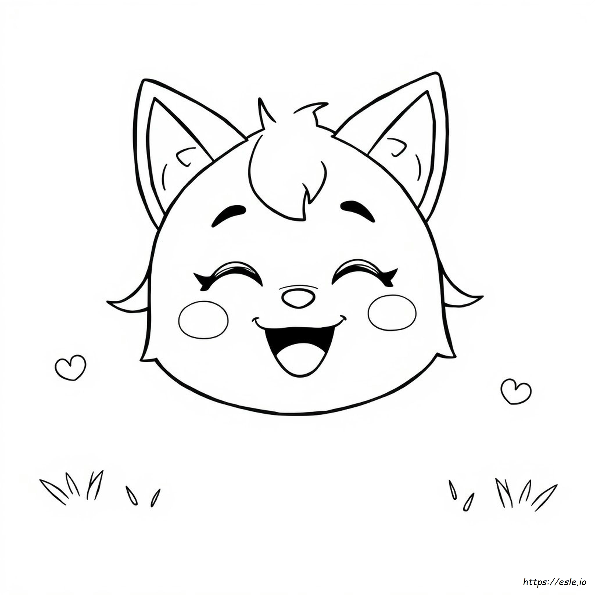 Kuromi Face Coloring Page