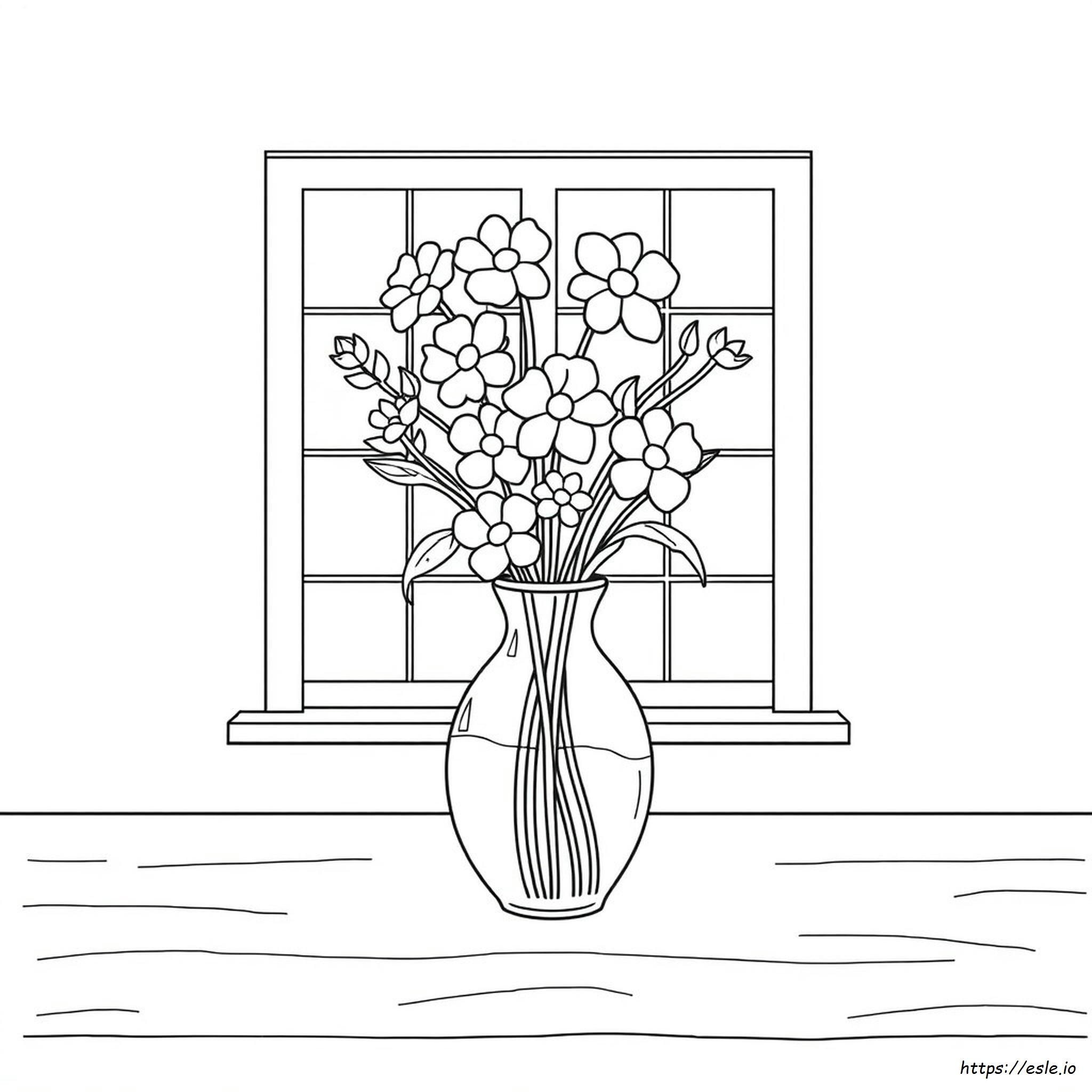Vaso Di Fiori Da Colorare