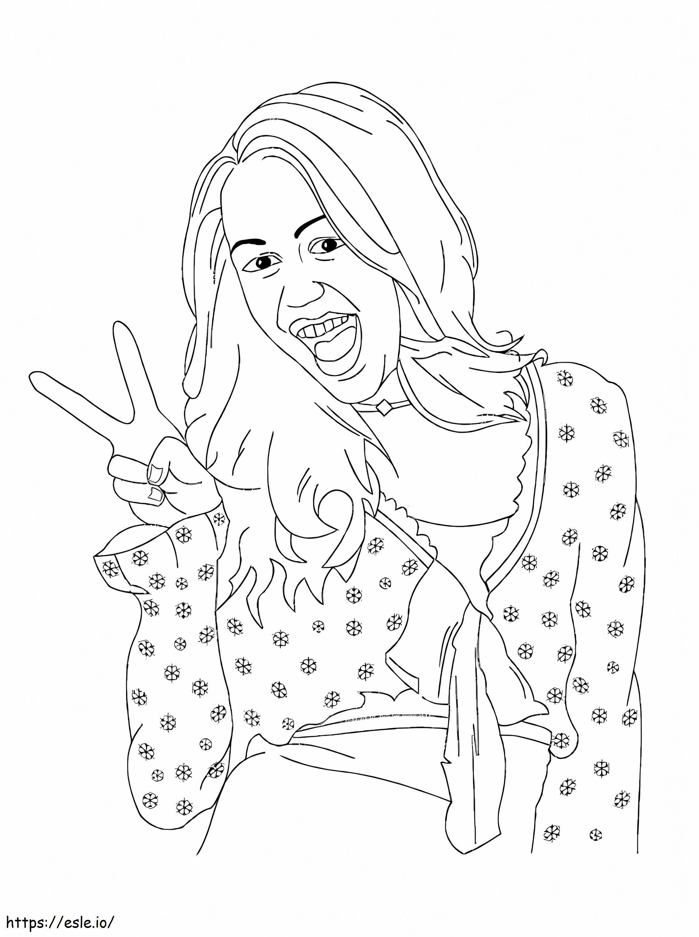 Free Hannah Montana To Color coloring page