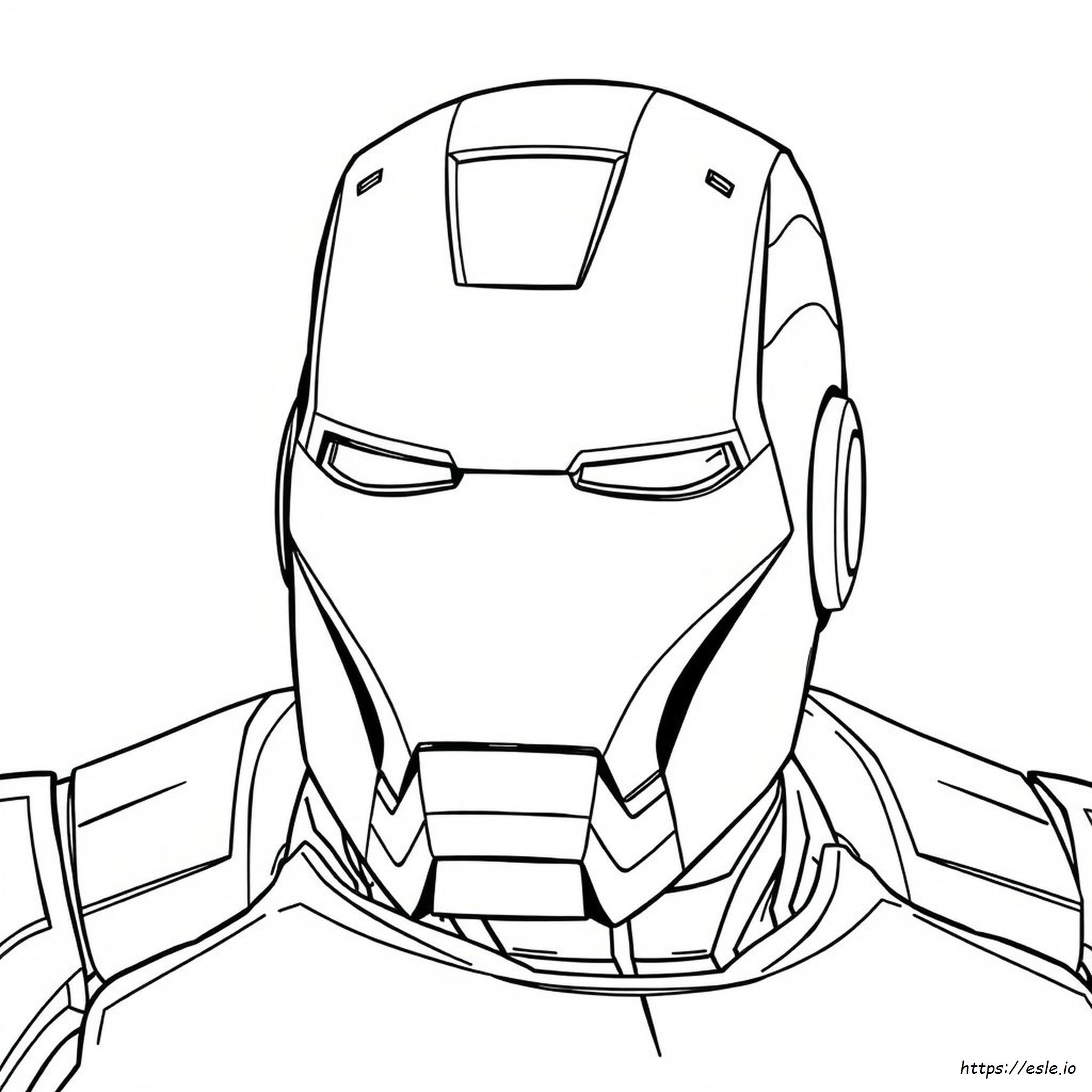Iron Man Maske Ausmalbild