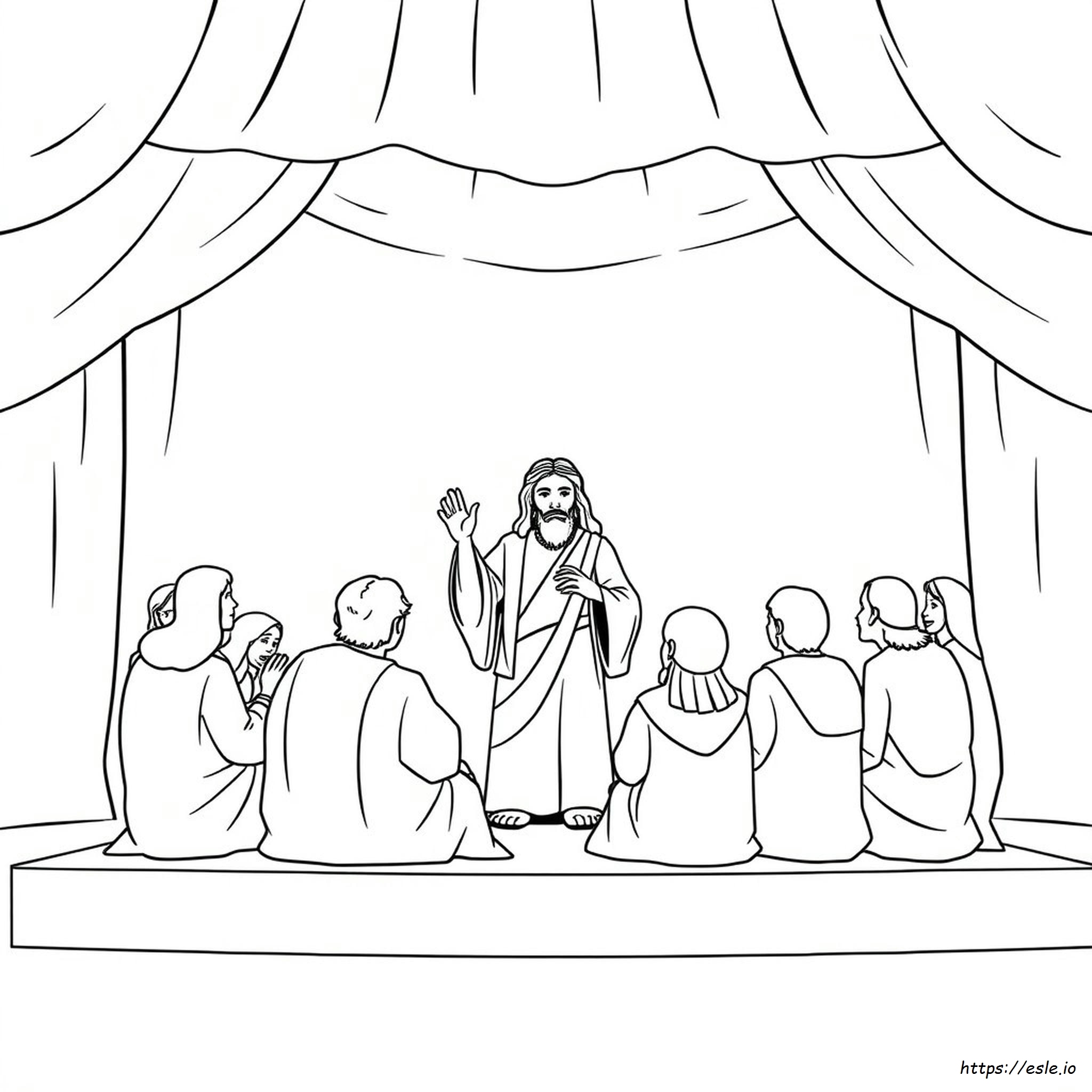Jesus And 12 Disciples Coloring Page