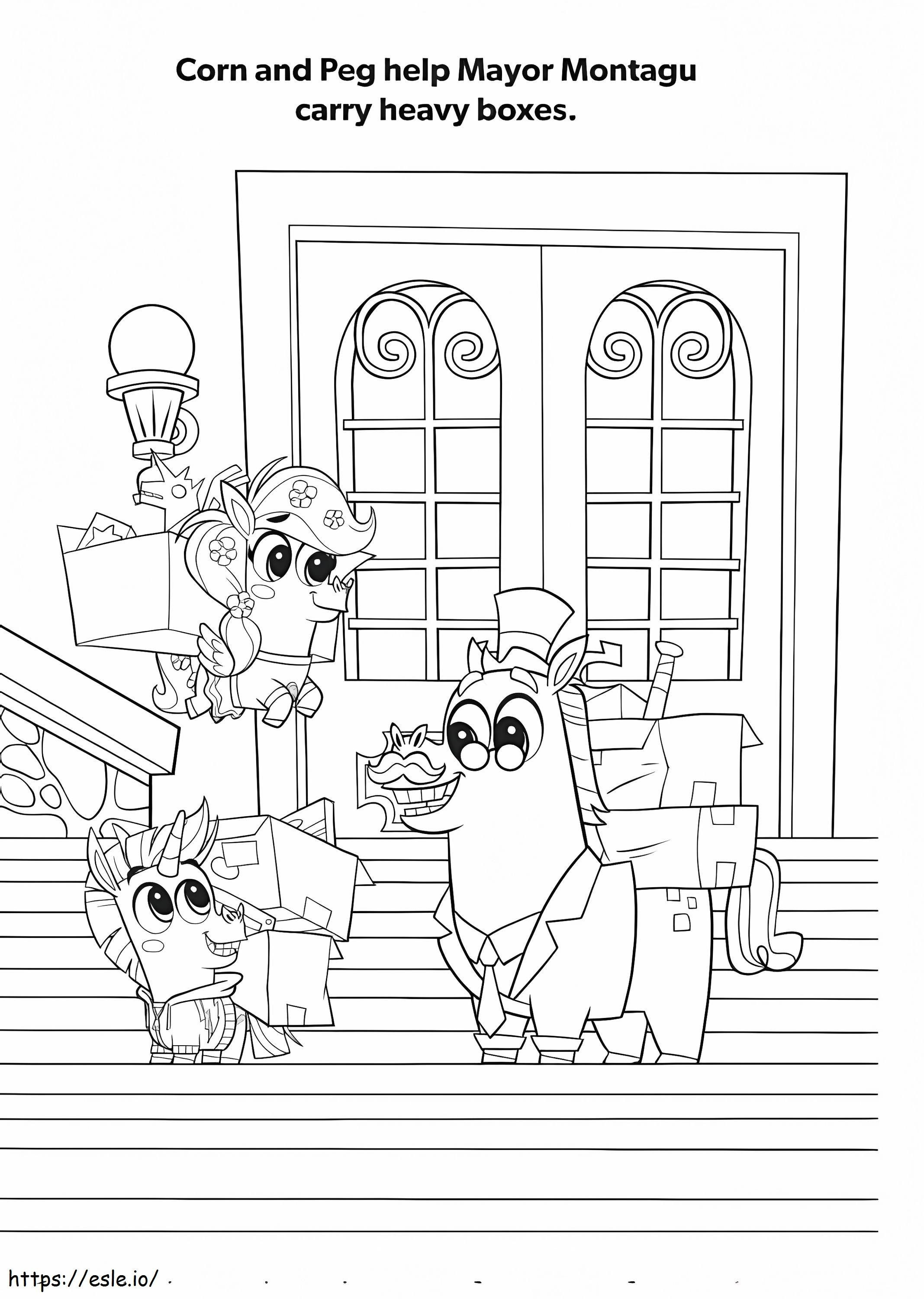 Corn And Peg 3 coloring page