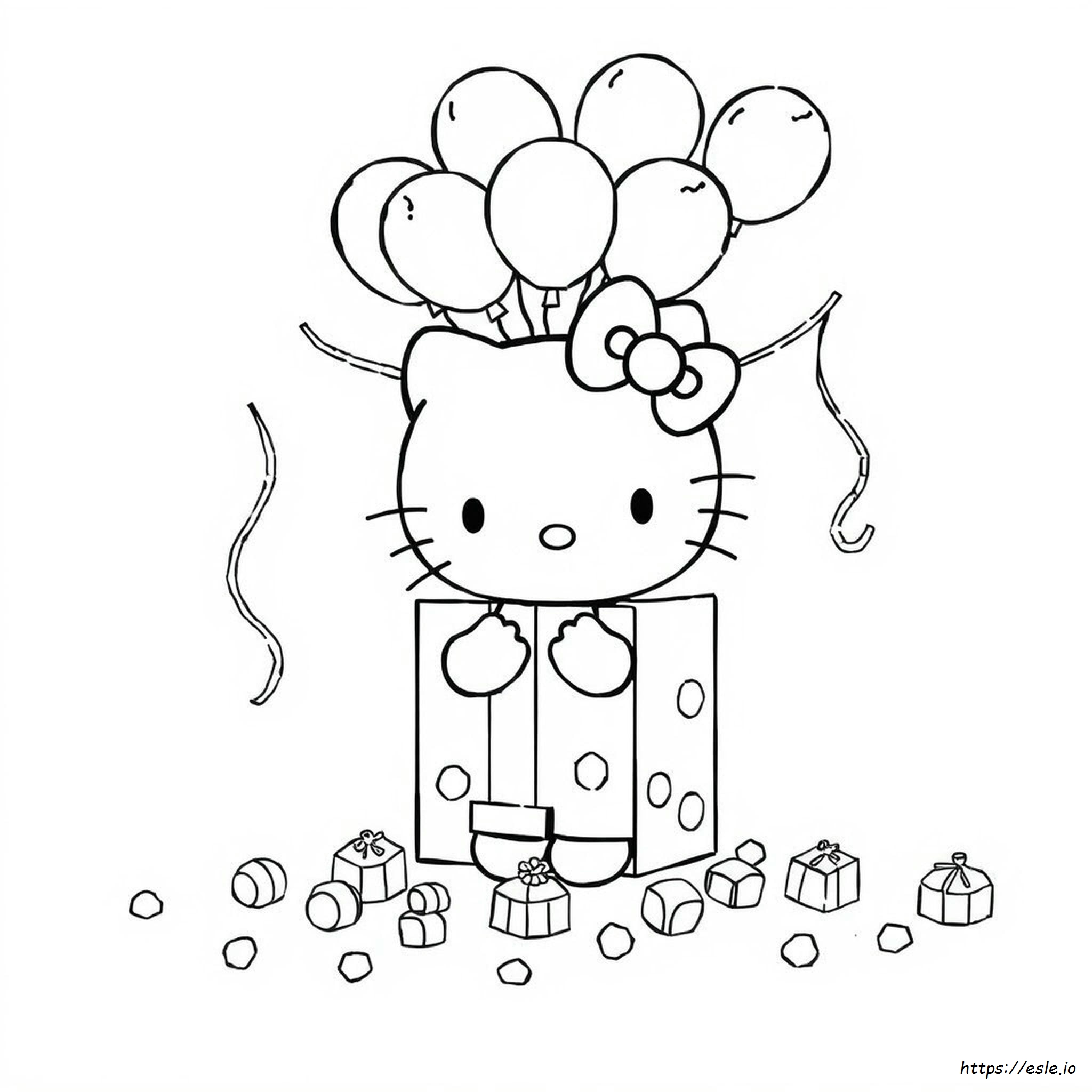 Hello Kitty Compleanno: Disegni Da Colorare