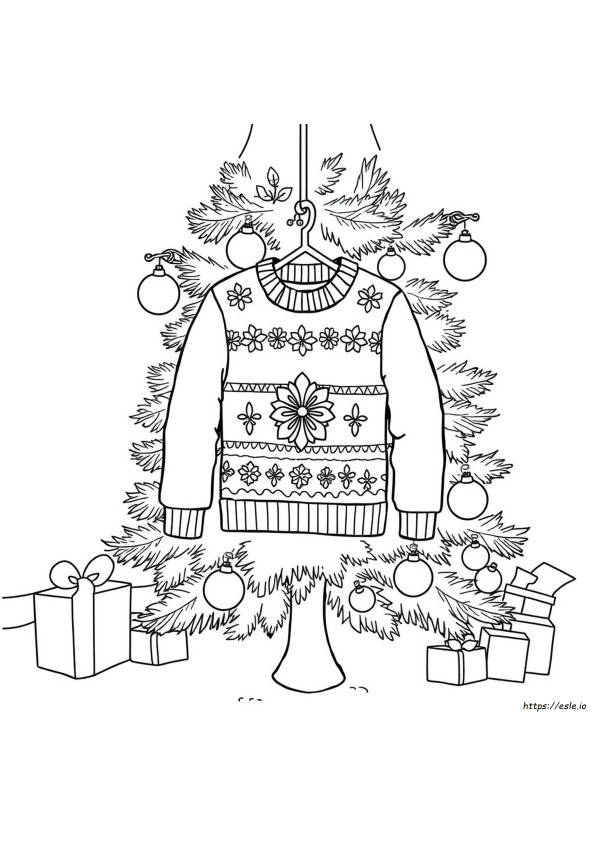 Coloriage Pull De Noël