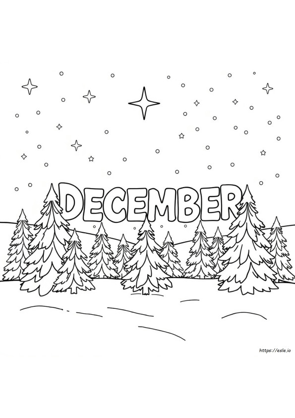 Coloriage Couverture De Décembre