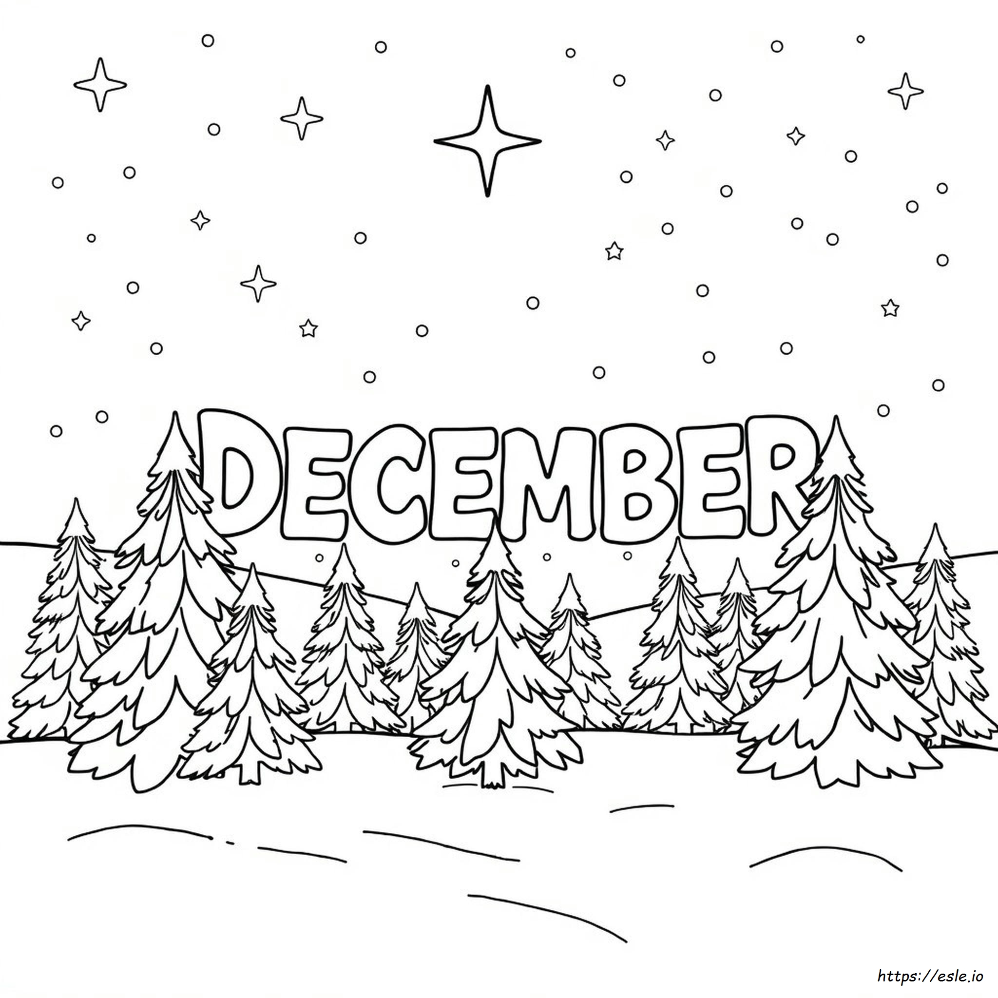 December Omslag Voor Kleuring kleurplaat