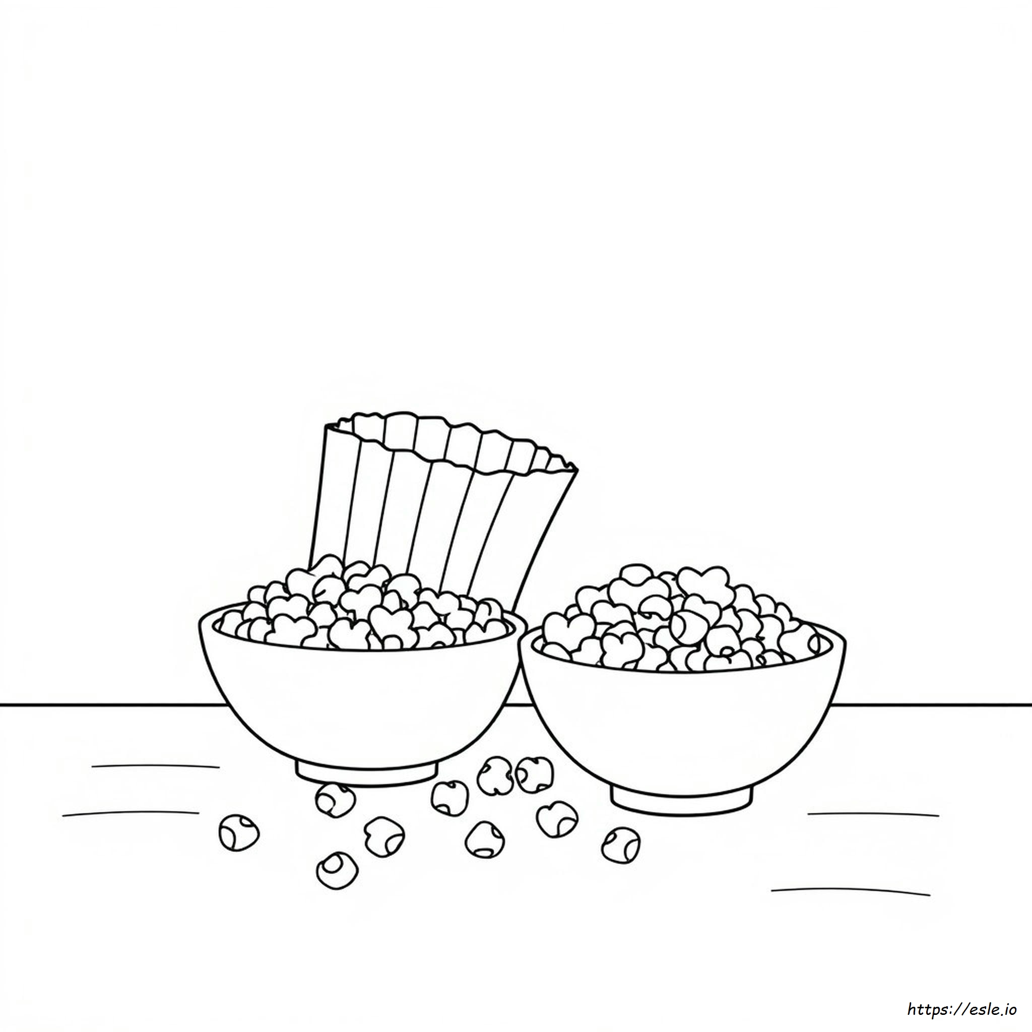 Coloring Picture Of Popcorn