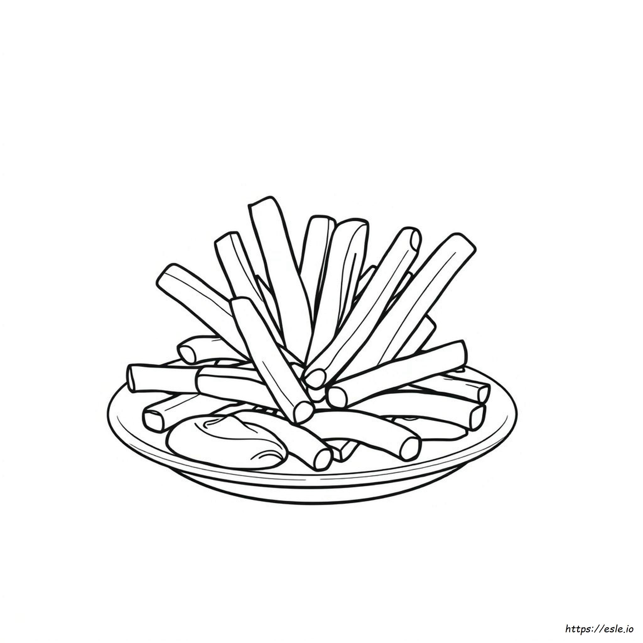 Dibujo Para Colorear De Papas Fritas
