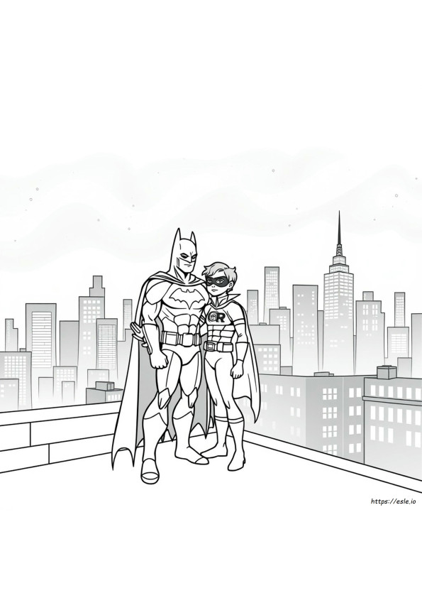 Batman Robin Colouring Pages
