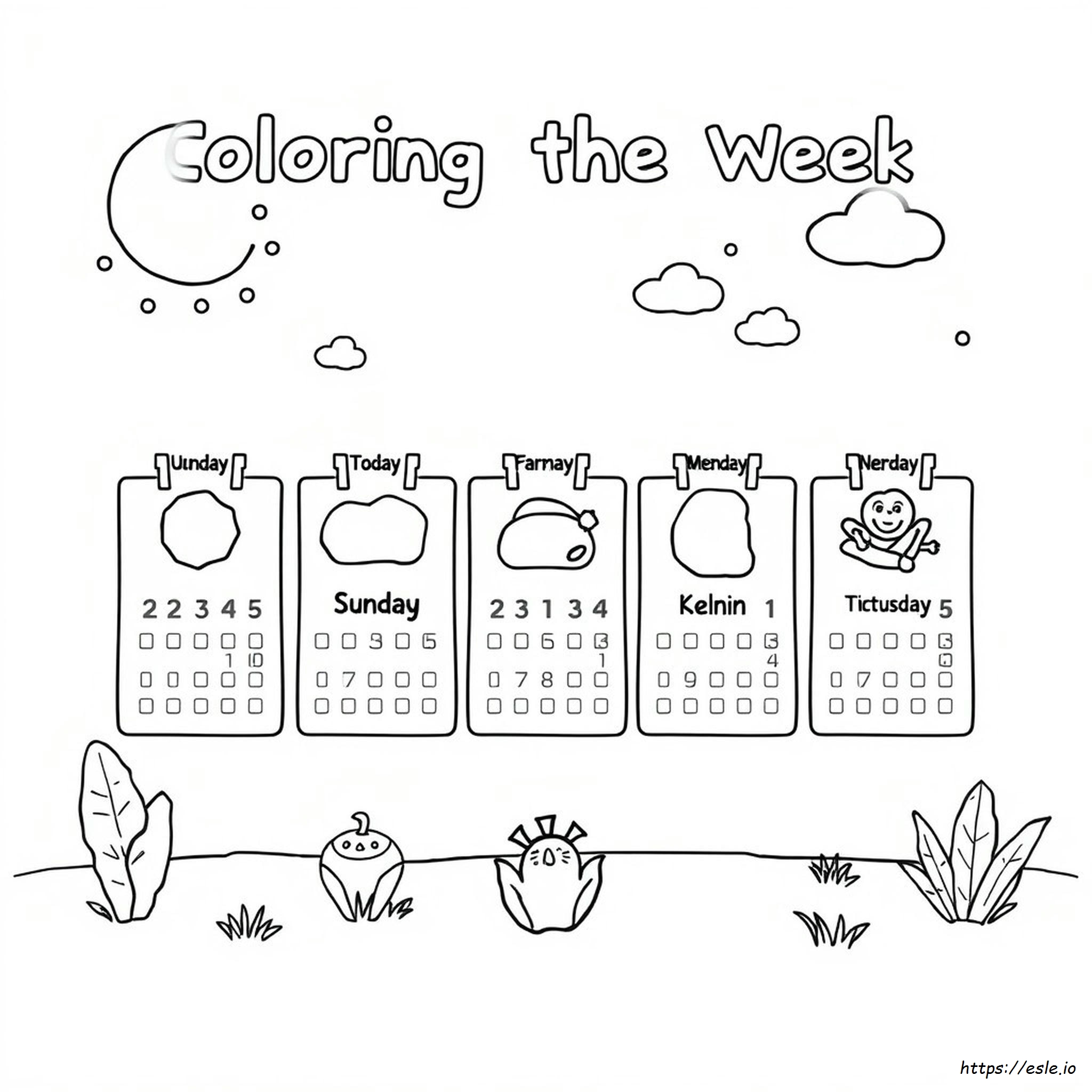 Coloring Days Of The Week