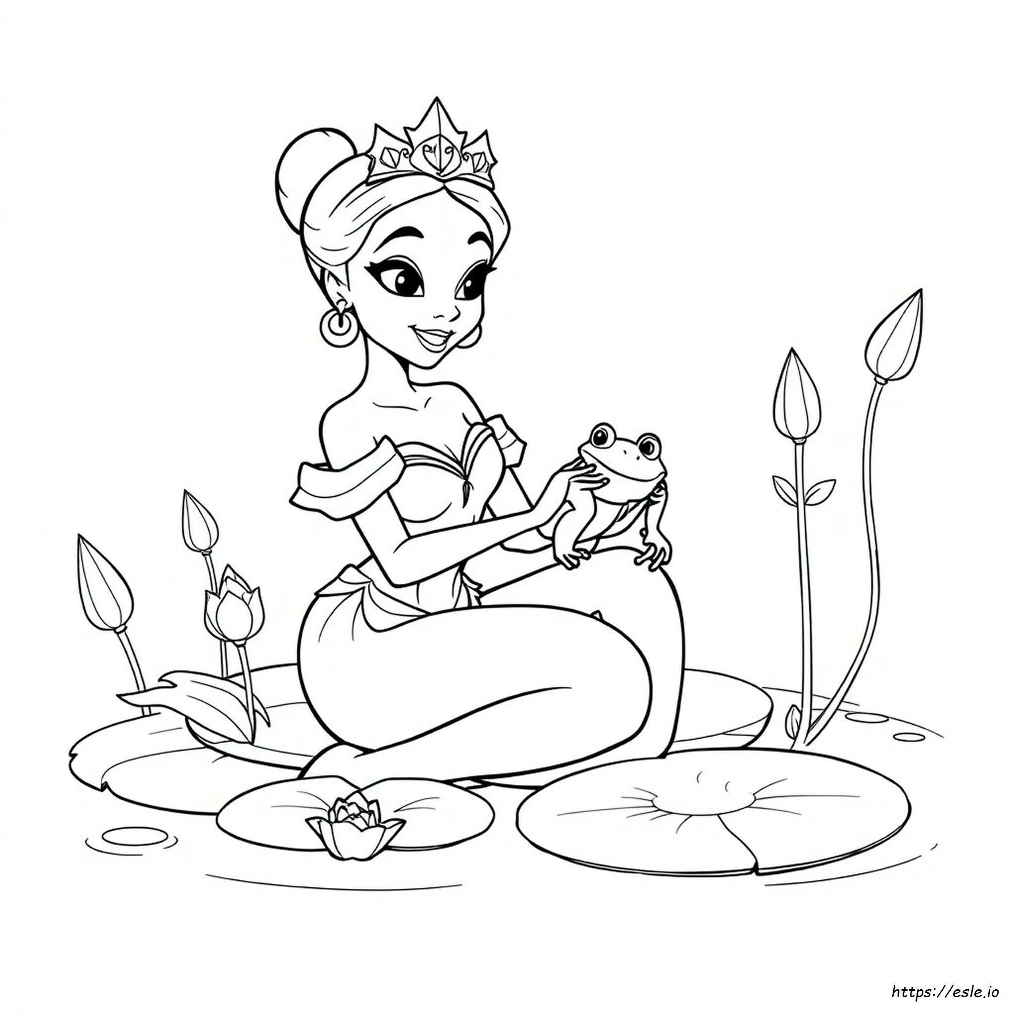 Princess Tiana Colouring Pages
