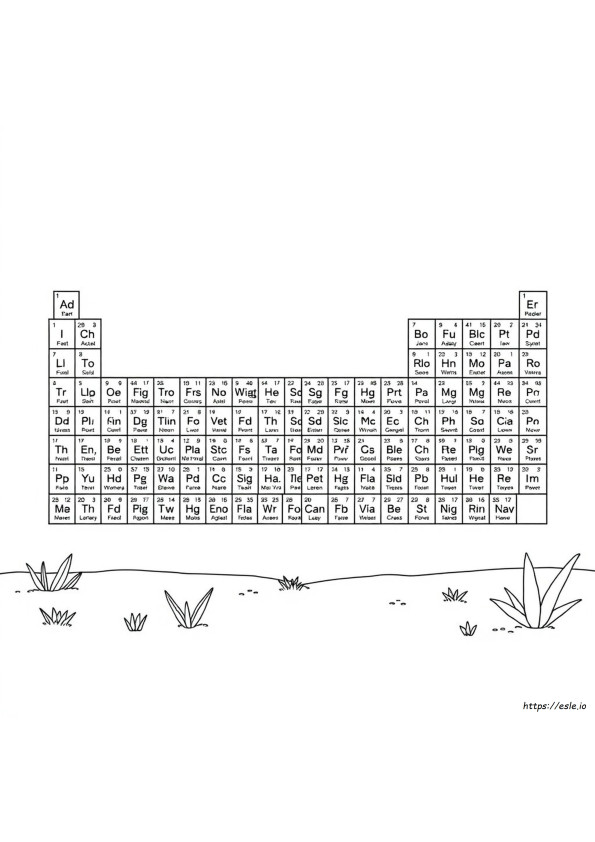 The Periodic Table Of Elements Coloring Book