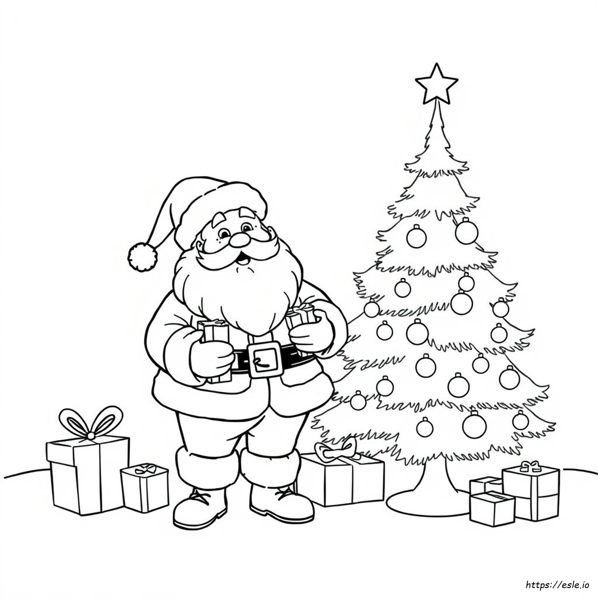 Weihnachtsbaum Nikolaus Ausmalbild