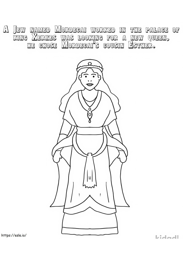 Queen Esther 8 coloring page