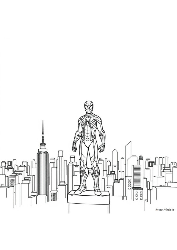 Iron Spiderman Kleurplaat