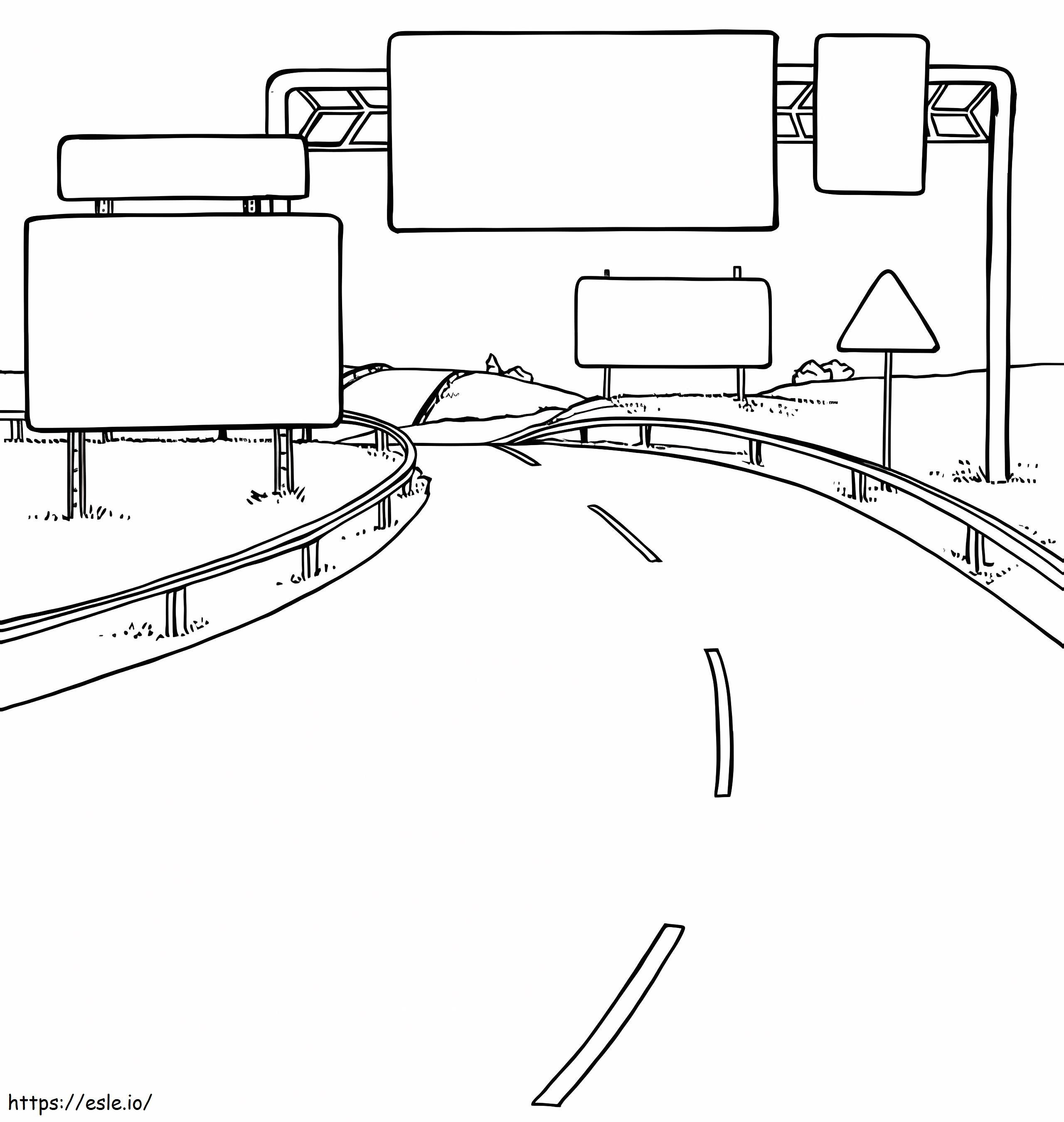 Basic Road coloring page
