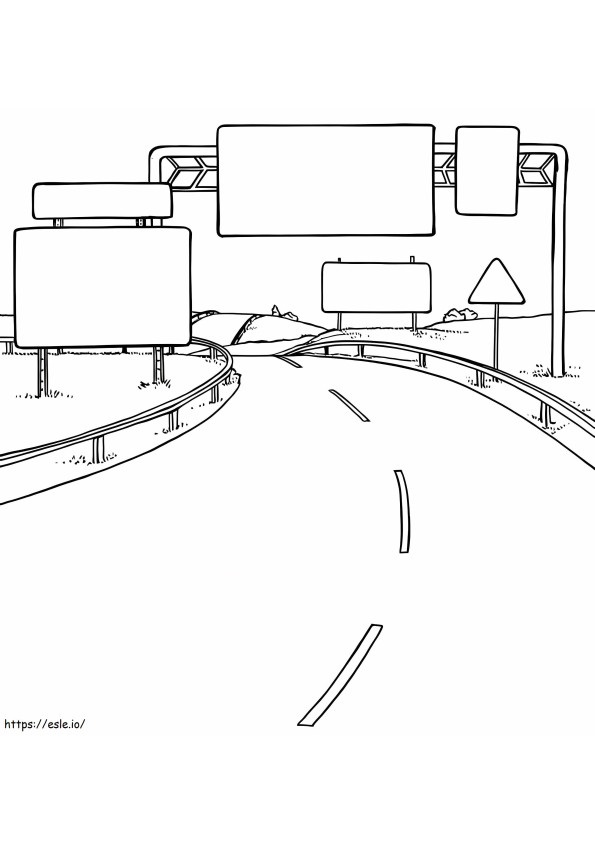 Basic Road coloring page