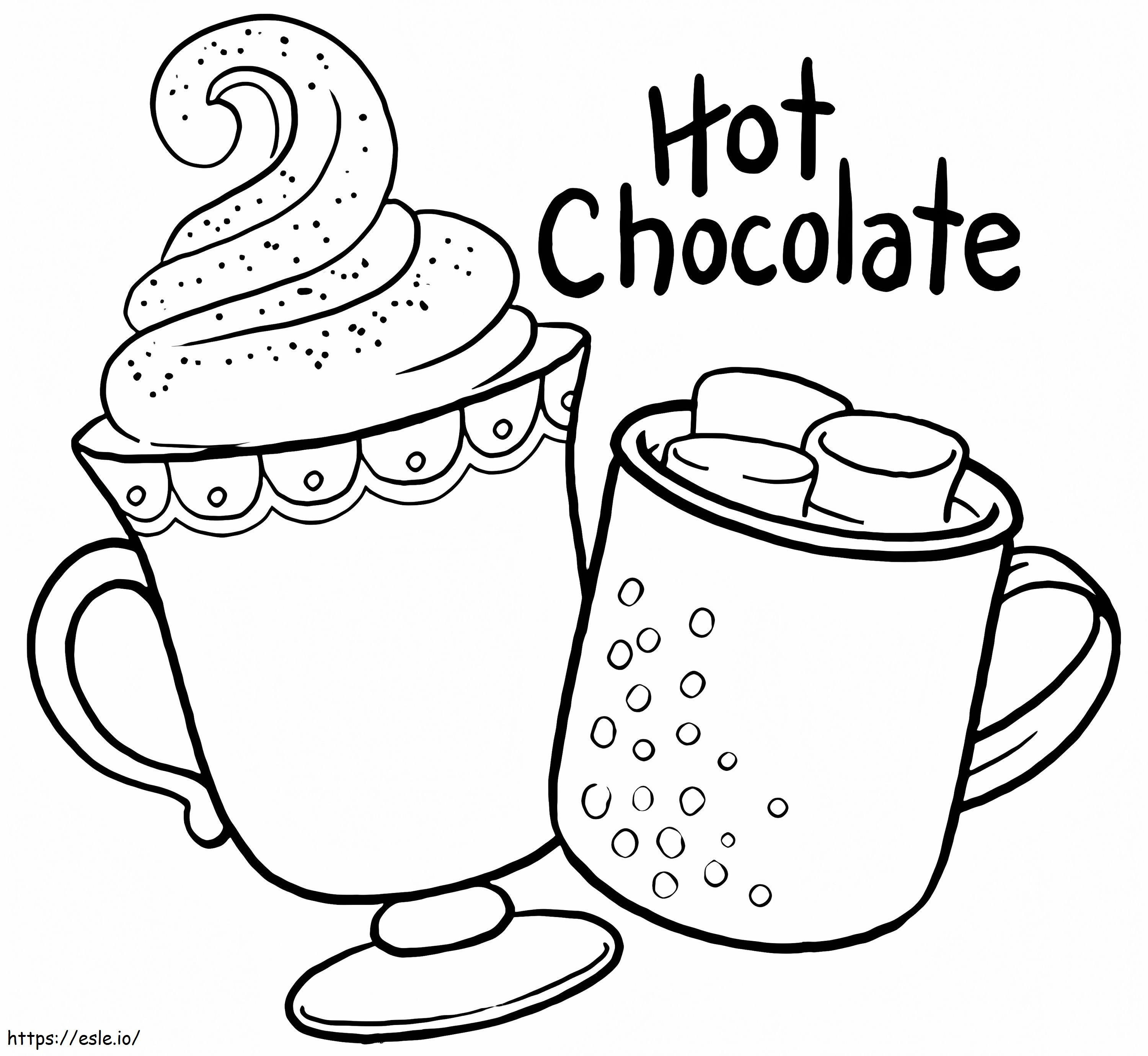 Xmas Hot Chocolate coloring page